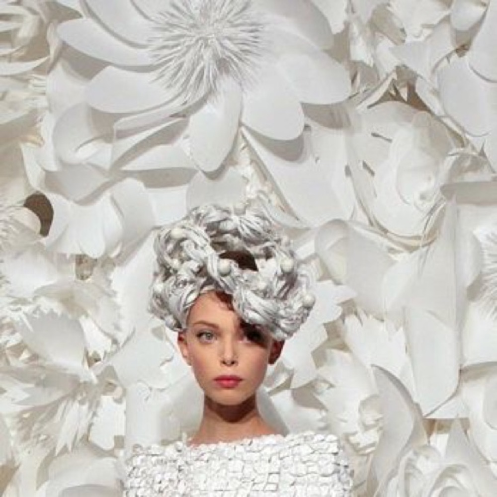 Chanel white paper backdrop